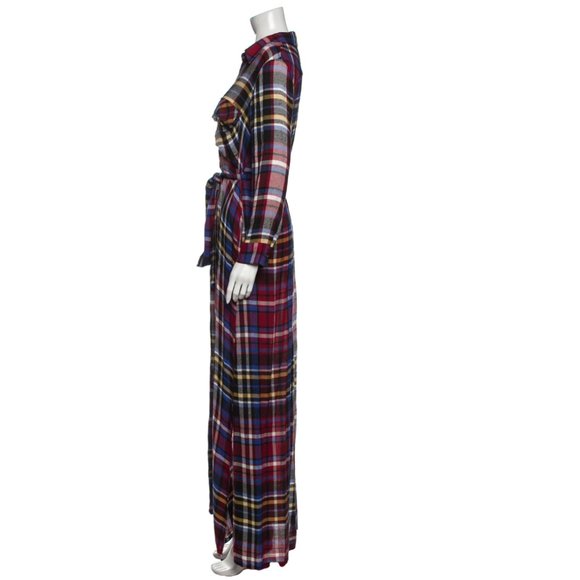 L'AGENCE Plaid multi color flannel maxi dr… - Picture 11 of 12